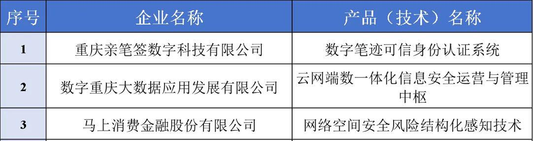 马上消费入选2024重庆网络安全优秀产品和技术名单(图1)